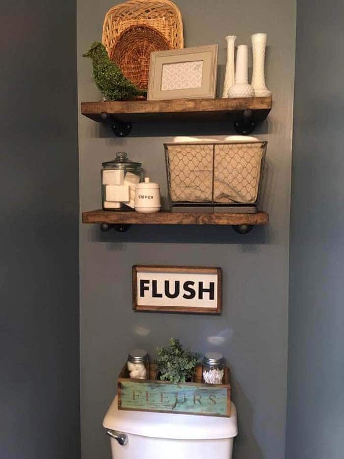 Flush Sign For Farmhouse Styled Bathroom