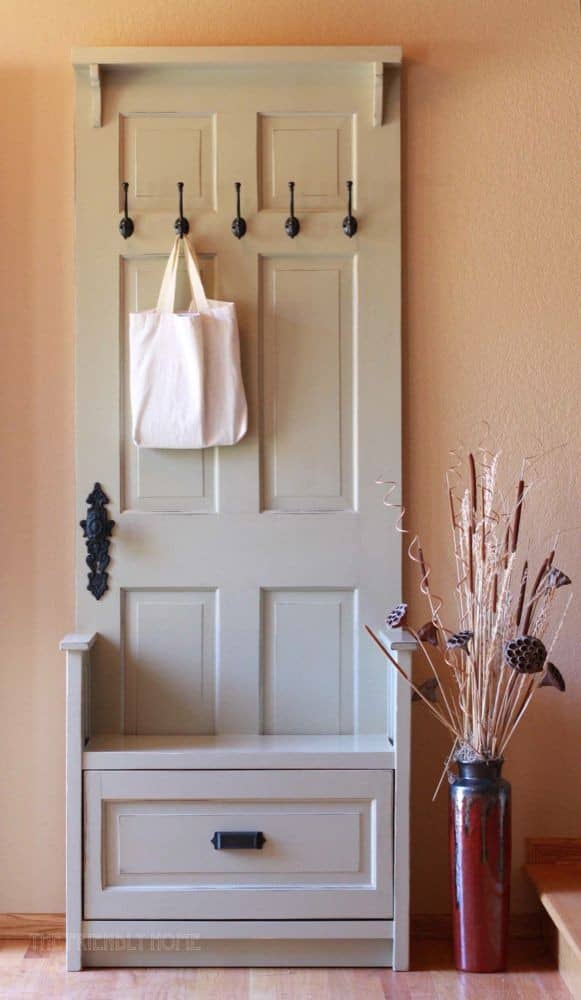 Repurposed Door Hall Bench