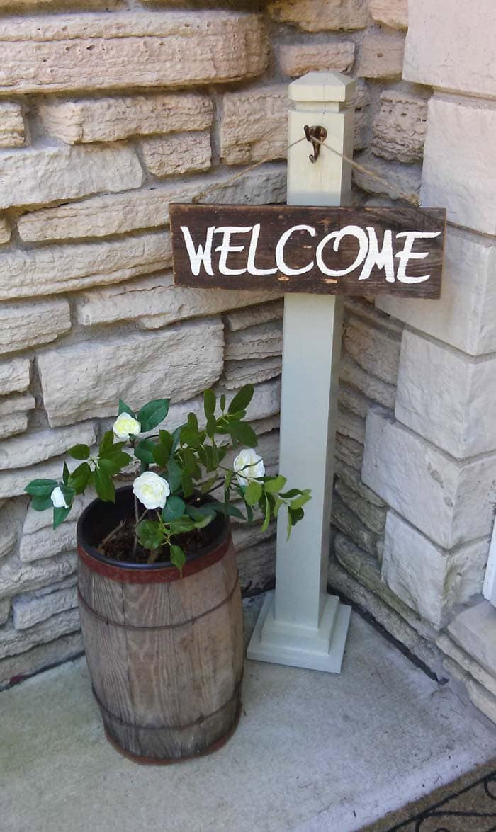 Embellish Your Porch with a Hanging Welcome Sign