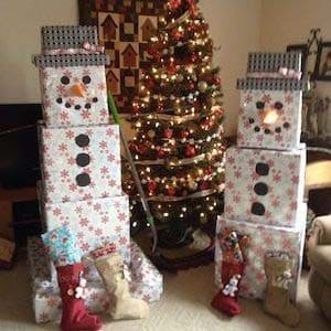 Stack Presents to Make a Festive Snowman