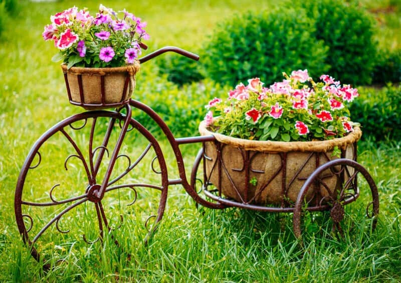 Mini Iron Bicycle Planter