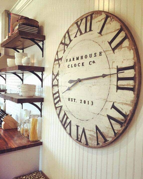 Distressed Look Wall Clock