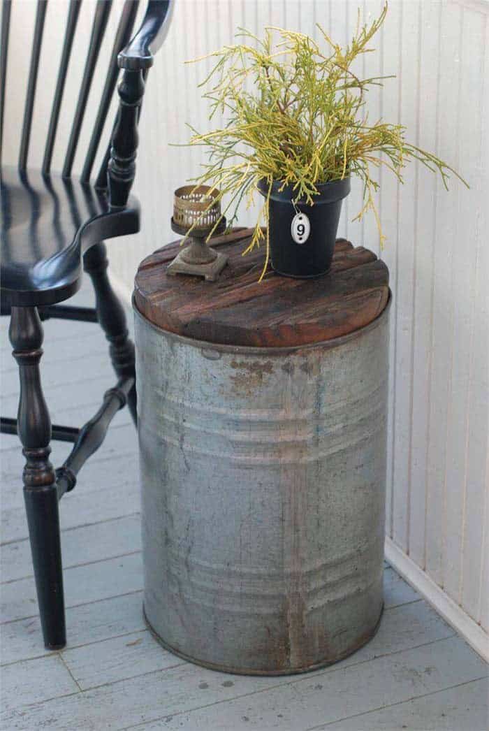 Design a Functional Porch with a Bucket Table Seating Area