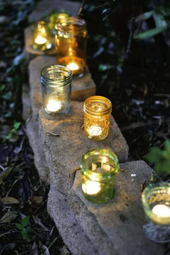 Colorful Jam Jar Votive Holders