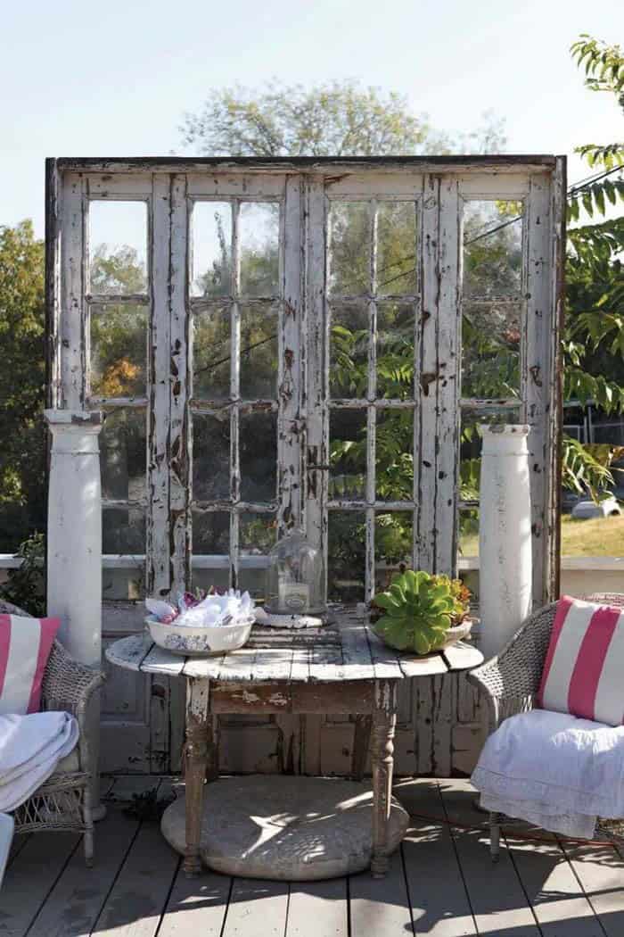 Garden Wall Upcycled French Doors