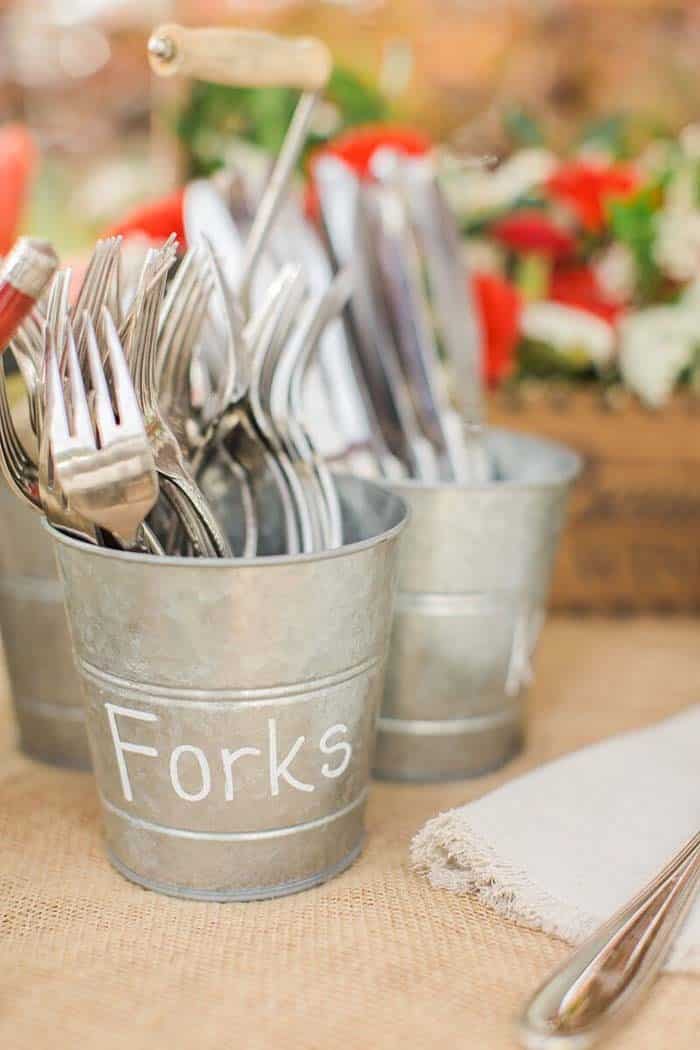 Host a Summer BBQ with Small Galvanized Buckets