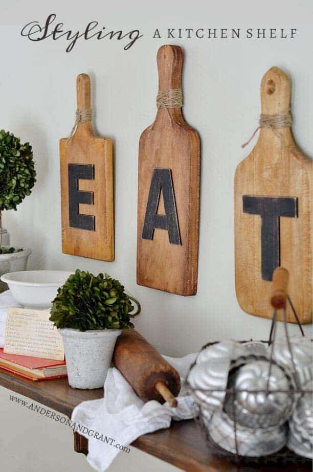 Mount Letters Onto Wood Cutting Boards