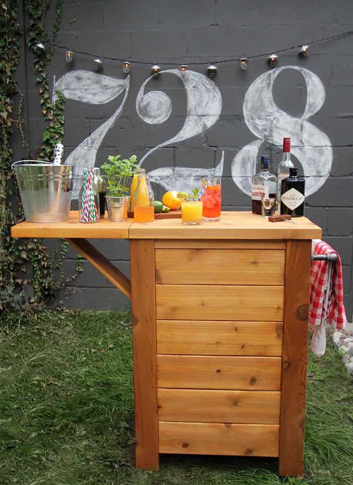 Easy Drop Top Wooden Bar