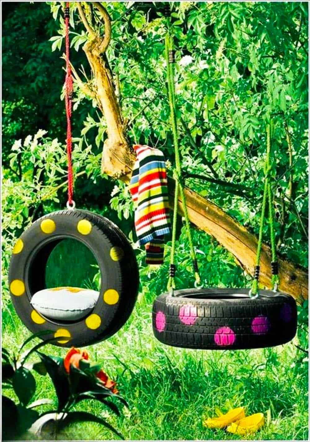 Upcycled Tire Swings