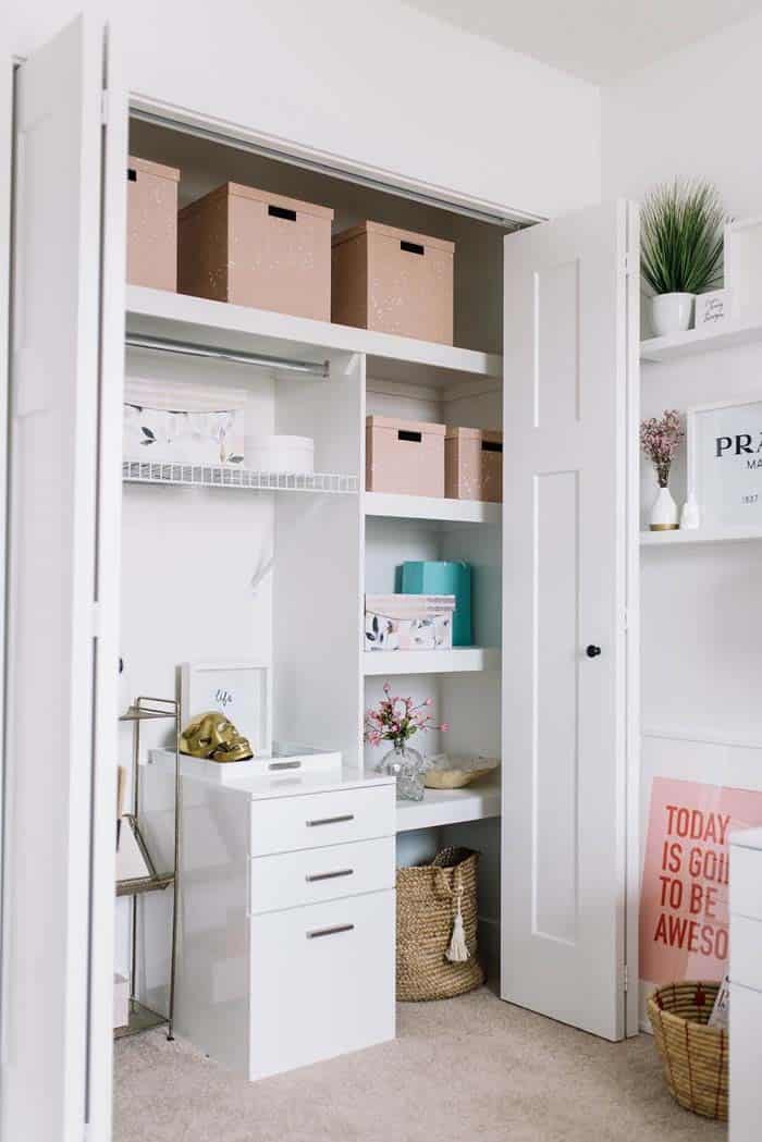 Transform Your Closet into a Stylish Home Office