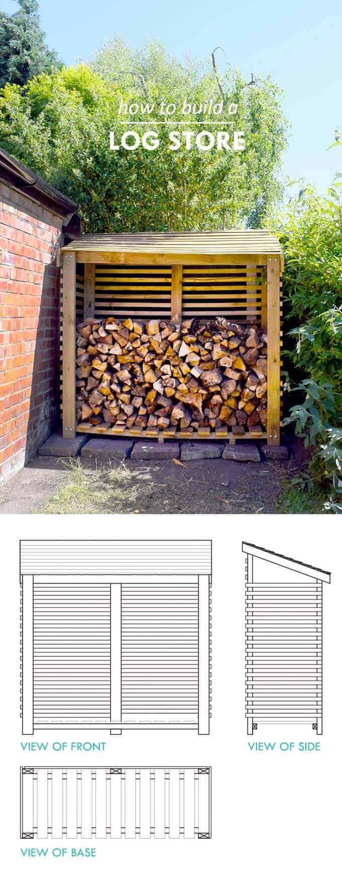 Log Store Holds Enough Wood for Season