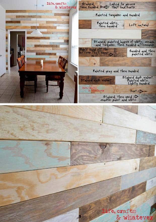 A Statement Wall With Varying Painted Planks