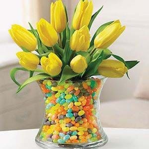 Decorate a Jelly Bean Jar with Floral Accents