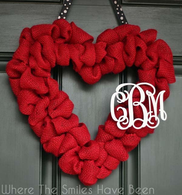 Upgrade Your Door with a Red Burlap Wreath