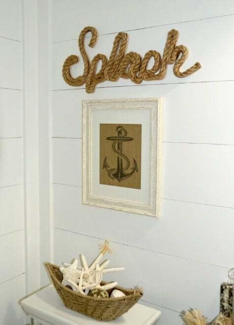 Use Rope for Cursive Lettering Wall Art