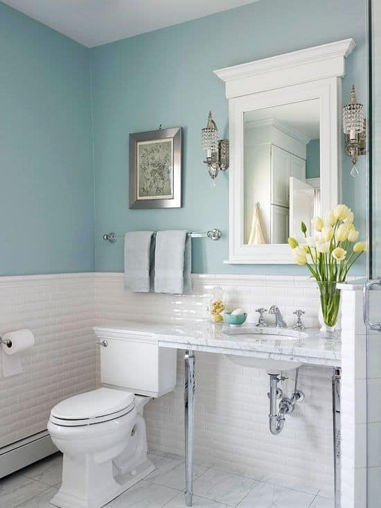 Add an Elegant Touch with a Marble Sink Open Space Vanity