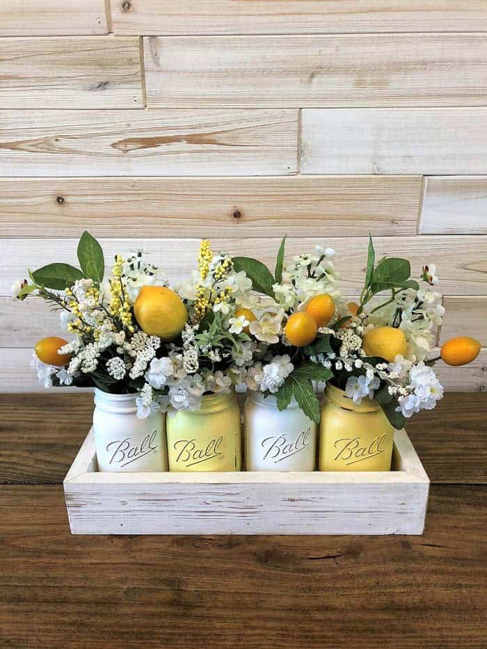 Summer Farmhouse Decor Ideas with Jar Bouquets