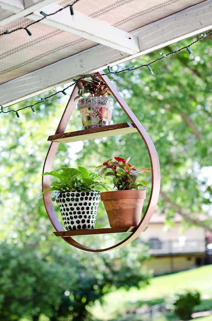 Curved Hanging Planter with Wood and a Bandsaw