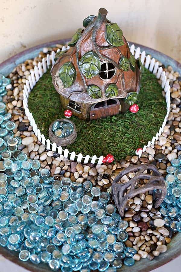 Go Bold with a Thrifted Bird Bath Fairy Garden