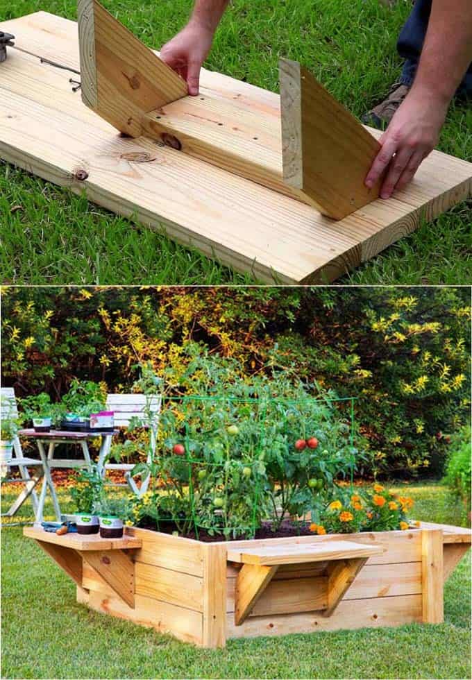 Shelf Simplifies Gardening in Raised Beds