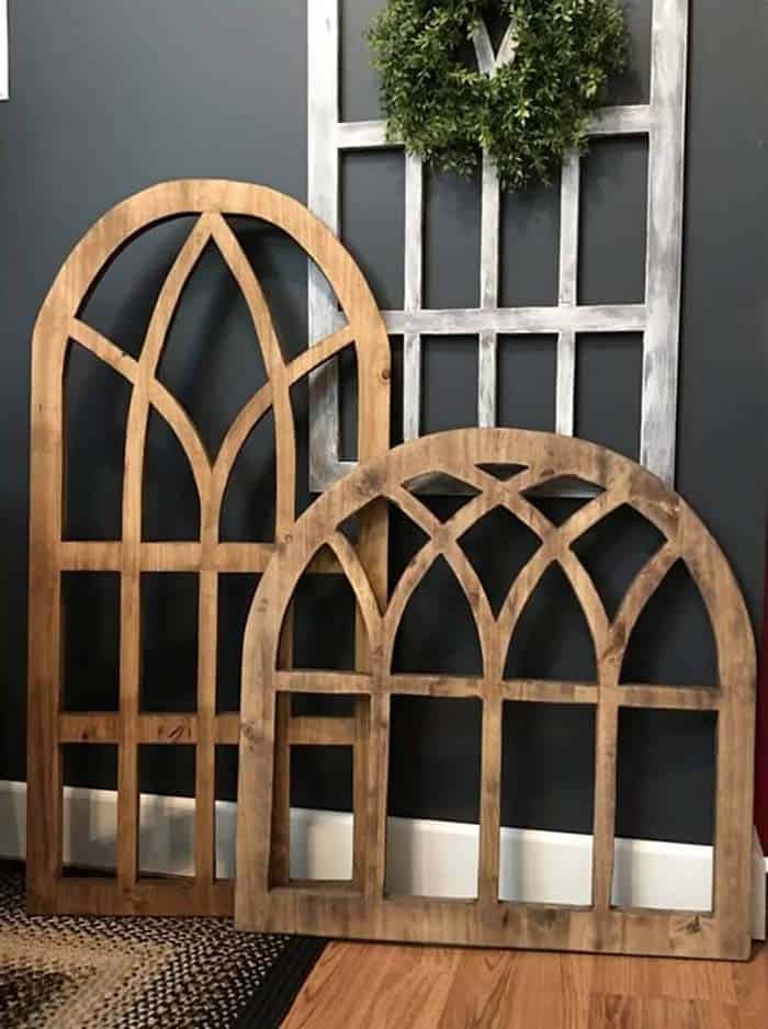 Stained Wood Gothic Window Cutouts