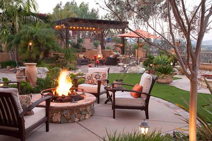 Fire Pit on a Poured Concrete Patio