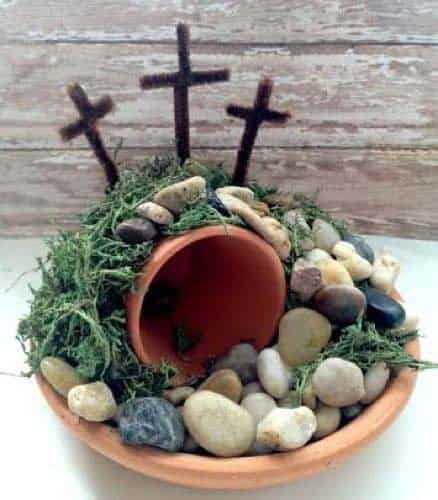 Make a Jesus Sanctuary with a Planter and Rocks