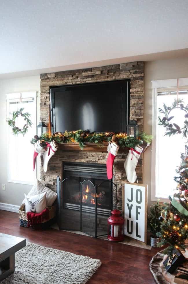 Give Your Mantel a Rustic and Cozy Christmas Vibe