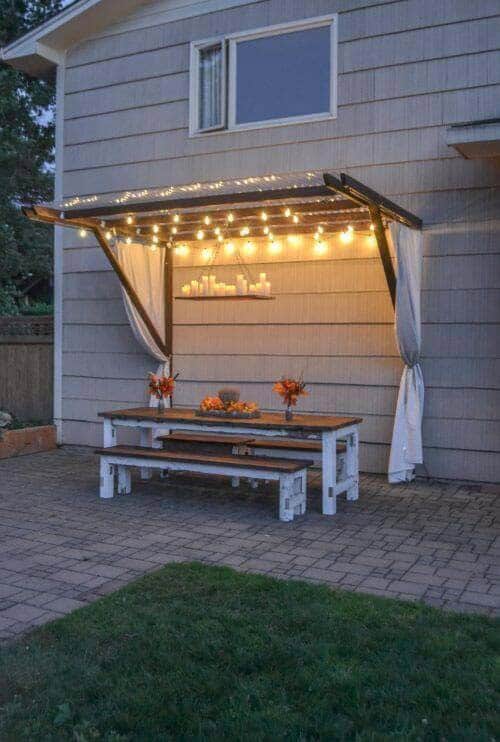 Build a Romantic Retreat using a Pergola and Curtains