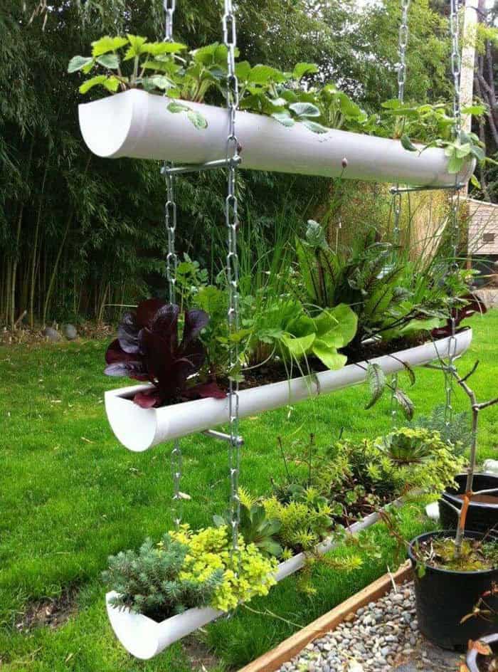 Make a Vertical, Tiered Garden with Plastic Pipes