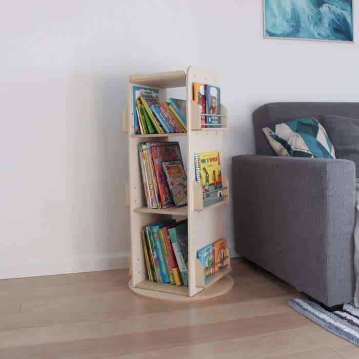 Freestanding Lazy Susan Bookshelf