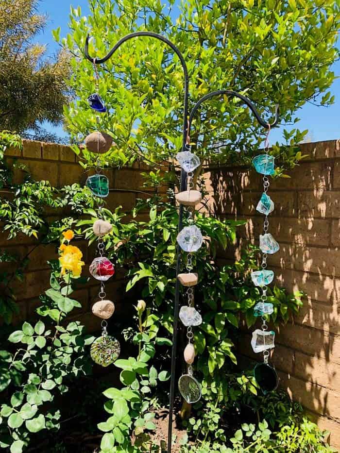 Decorative Dangling Glass Rock Rain Chain