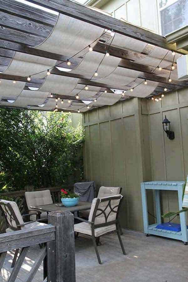 Use a Weave Cloth to Revamp Your Pergola