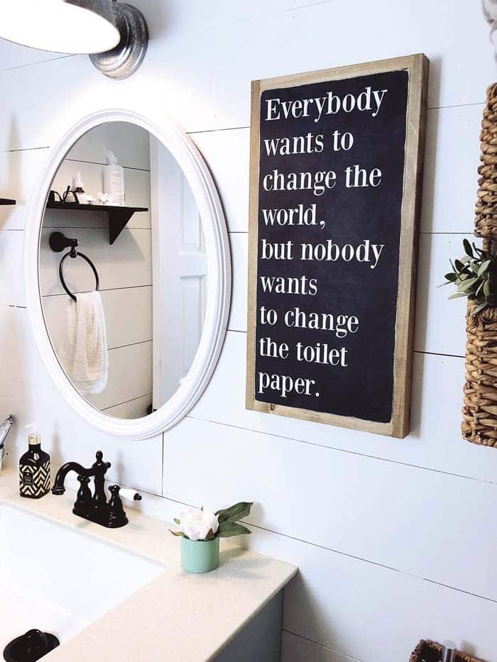 Changing The Toilet Paper Reminder Sign