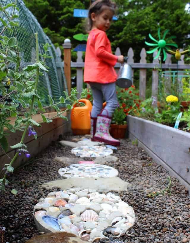 Rock and Shell Stepping Stones