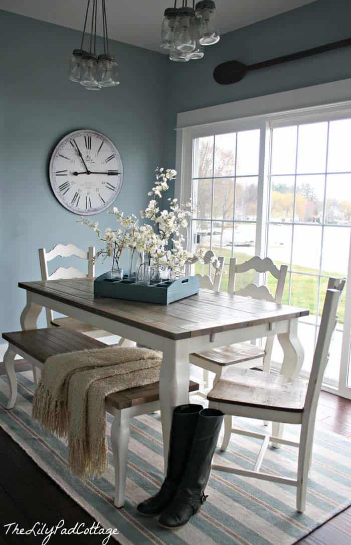 Nautical-Themed Room with White, Blue and Sand Colors