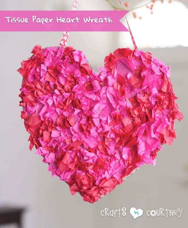 Create a Valentine’s Day Garland with Tissue Paper