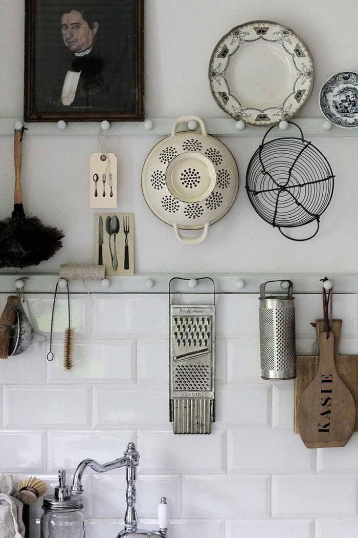 Eclectic Wall Storage From Drawer Pulls