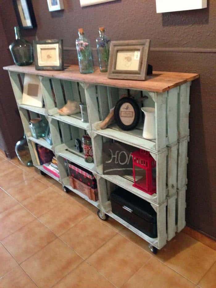 Add Shelf And Casters For A Stylish Side Table