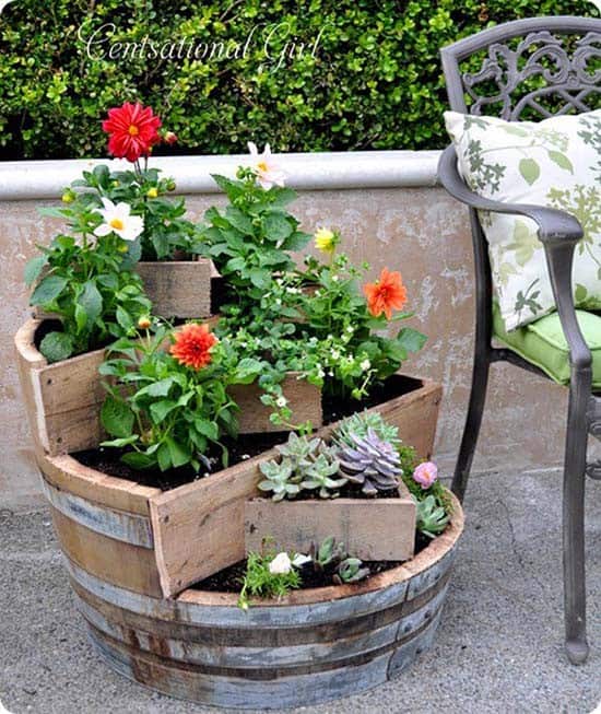 Get Creative with Your Wine Barrel Tiered Garden