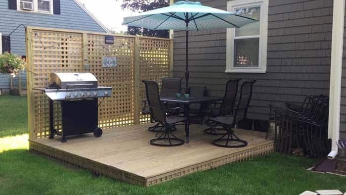 Lattice Screen And A Floating Deck