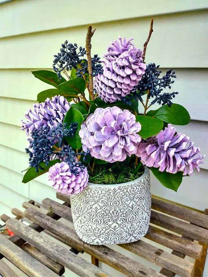 Lilacs From Pine Cones