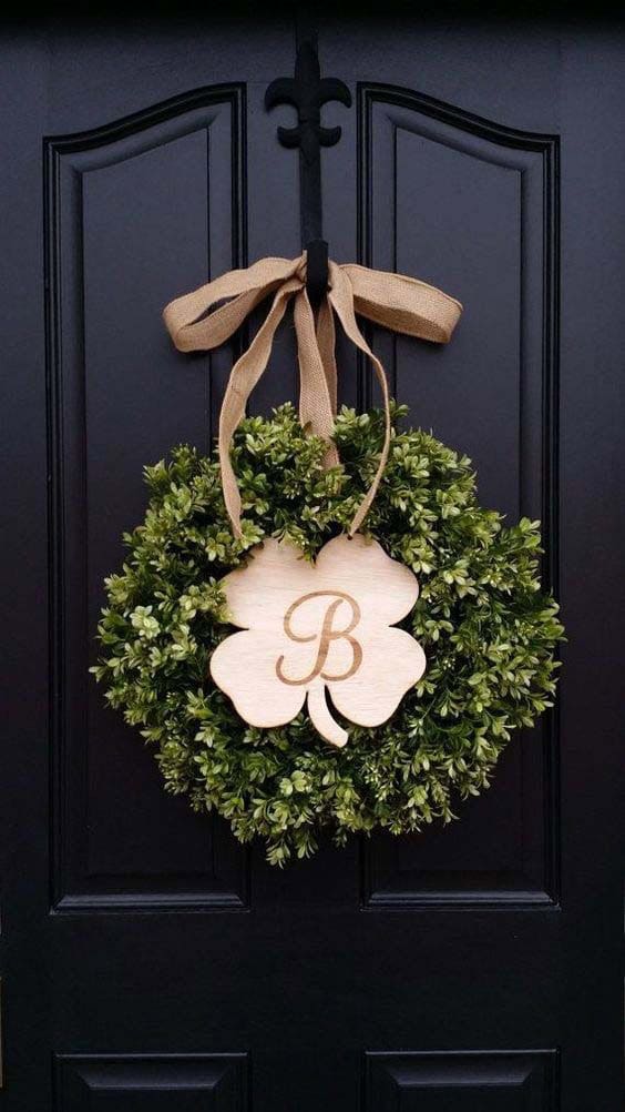 Decorative Wooden Shamrock for Your Wreath