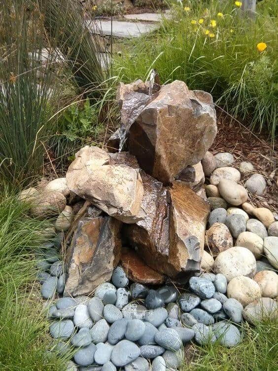 Build a Tall Rock Waterfall Fountain