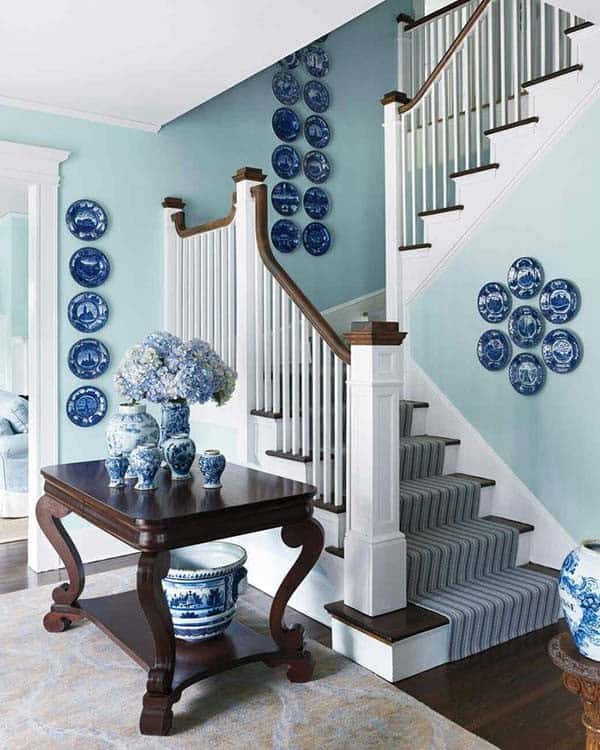 Get a Sophisticated Look with India Blue Pottery Staircase