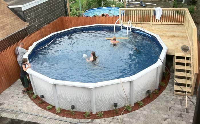 Partial Deck Around Above Ground Pool