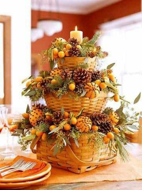 Enjoy Holiday Dinners with a Picnic Basket Fall Centerpiece