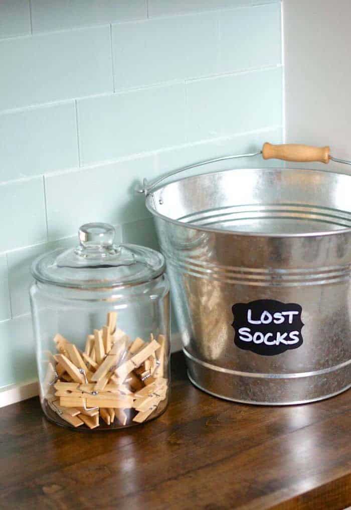 Add A Bucket To Find Lost Socks