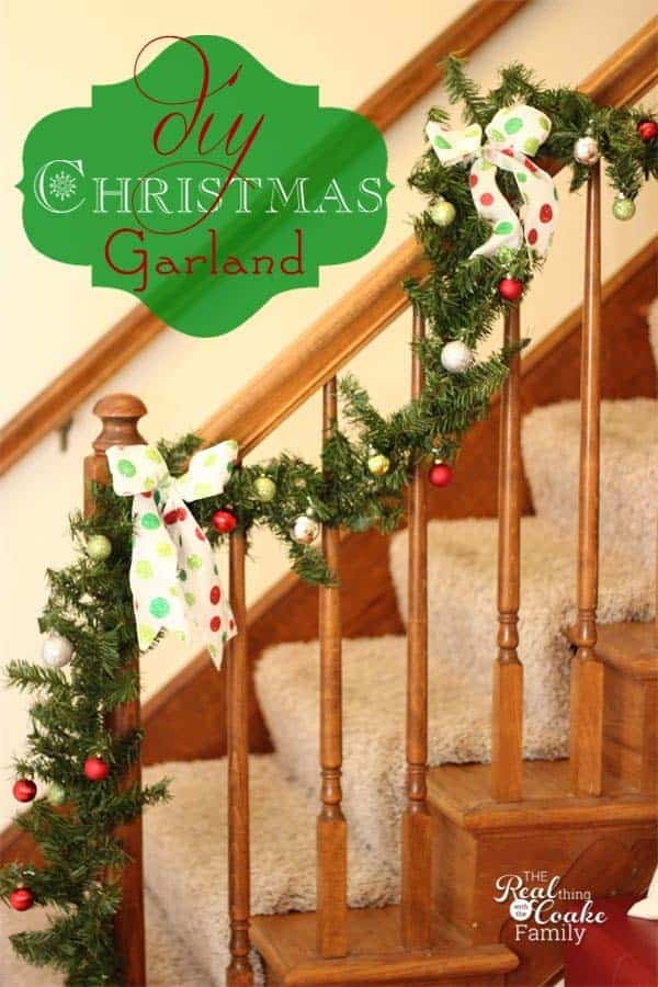 Mini Ornament DIY Banister Garland