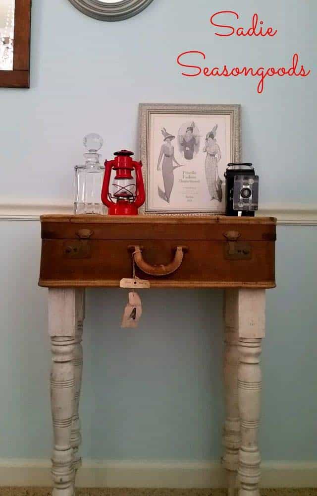 DIY Vintage Suitcase Table